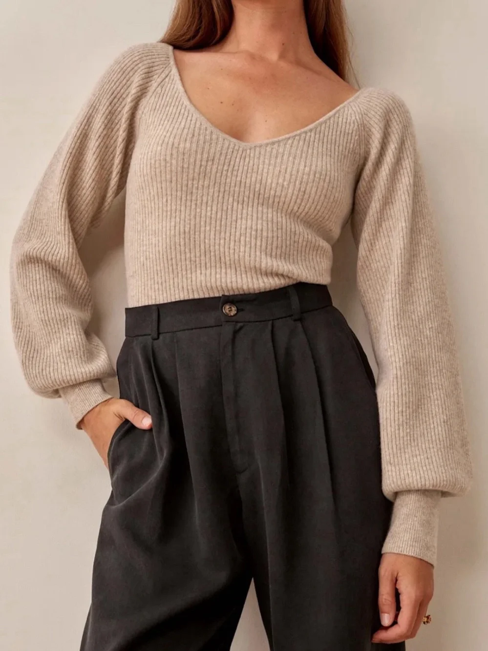 Reformation Hart Cashmere Sweater 100% Cashmere Women Size M